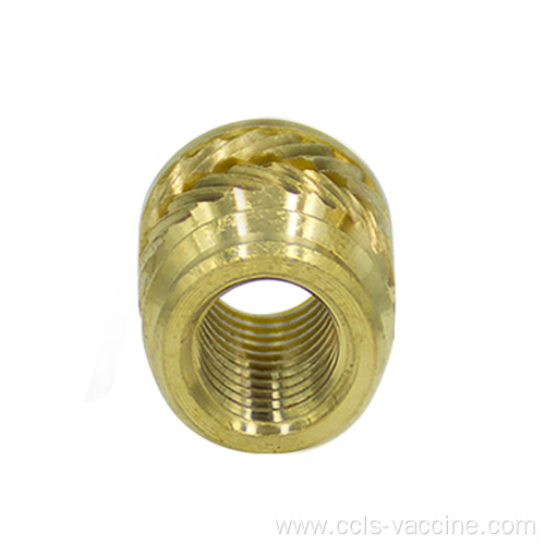 M4 press-in and injection knurled brass insert nut